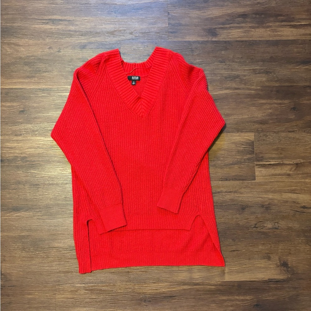 A.N.A. Ref V-Neck Tunic Sweater Medium